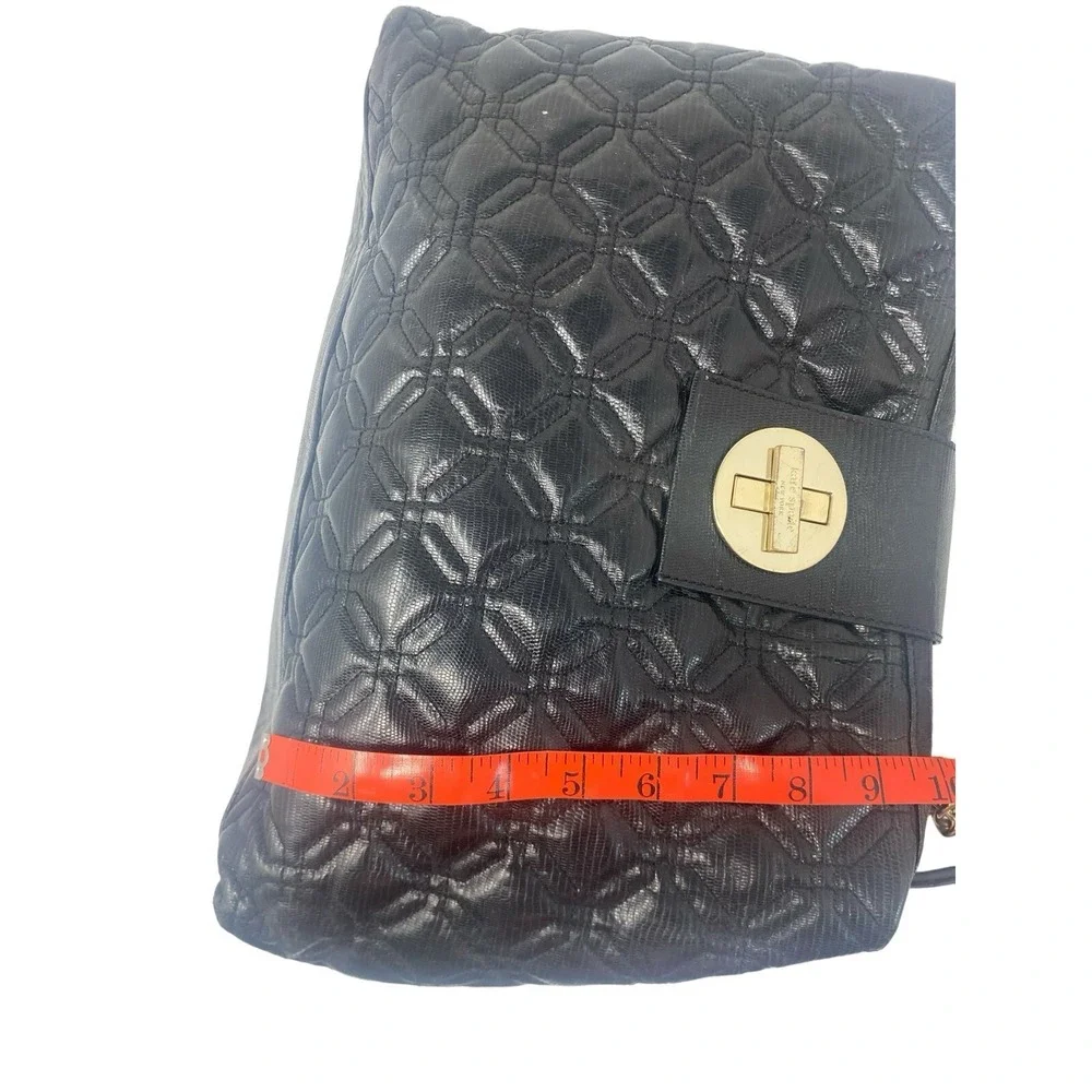 Kate Spade Astor Court Elena Quilted‎ Black Leather Double Handle Handbag